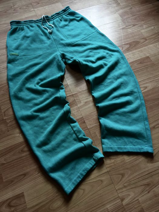 Pantaloni pants sweats joggers Columbia vintage baggy cotton turquois