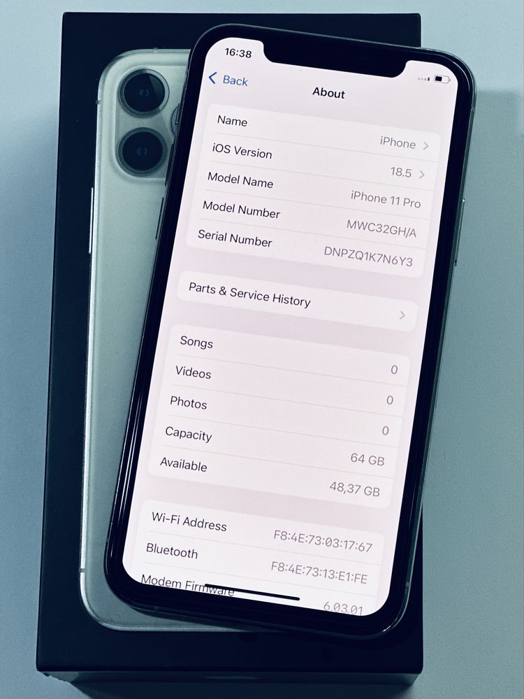 iPhone 11 Pro бял 90% battery