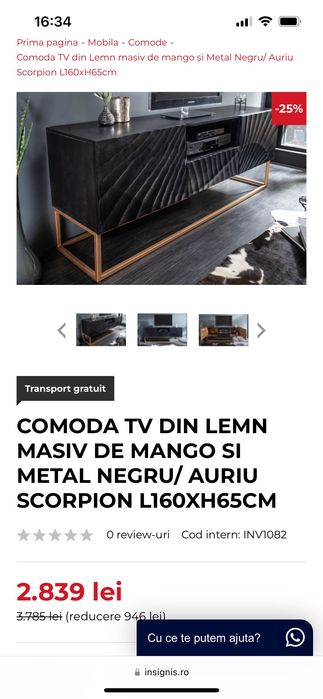 Comoda lemn de mango
