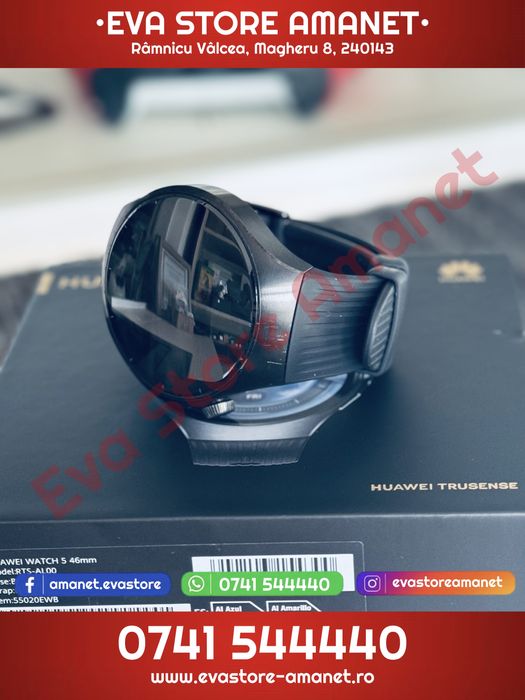 Smartwatch HUAWEI Watch 5 Black 46mm RTS-AL00 Fluoroelastomer Strap