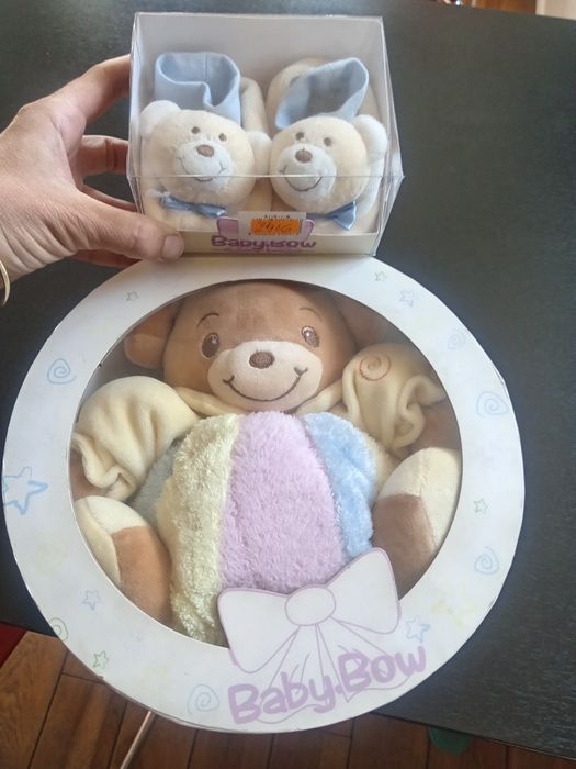 Комплект буйки + голямо мече за подарък на бебе, baby bow!