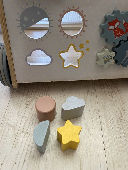 Дървена проходилка уокър Moni Toys