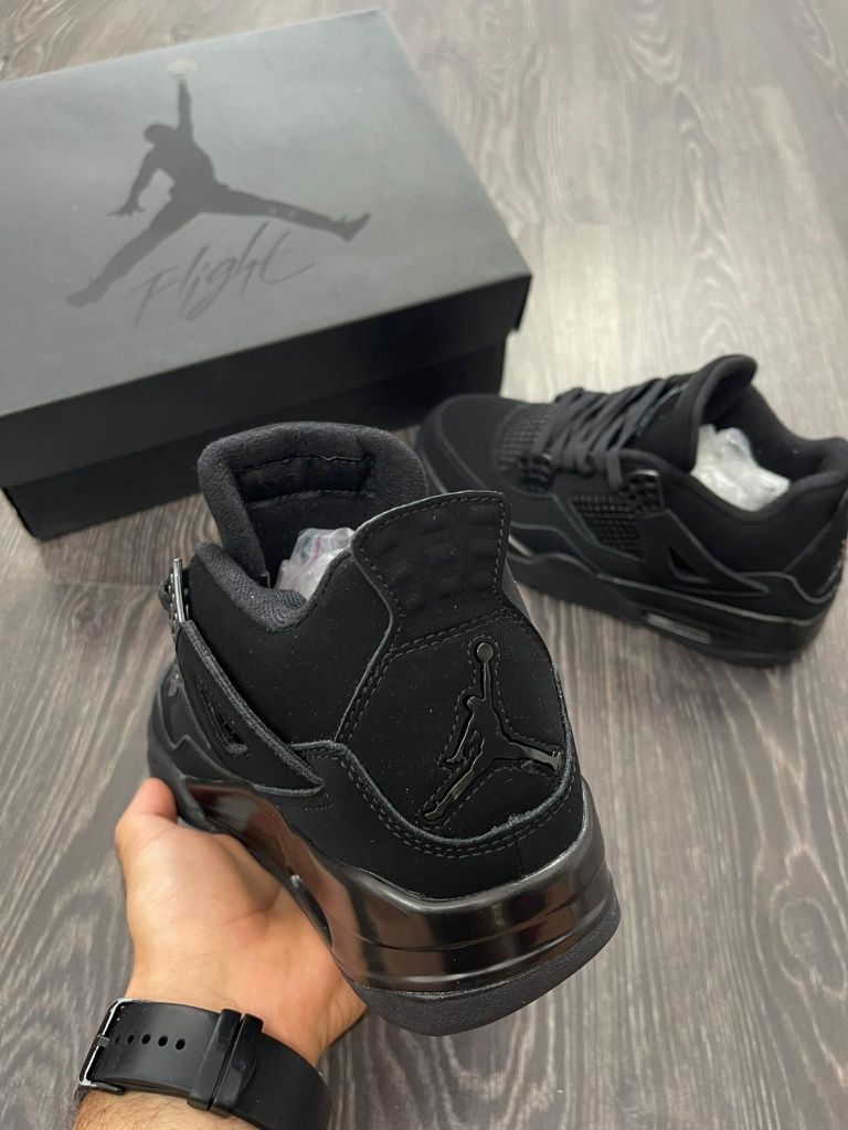 Adidasi JORDAN 4 BLACK CAT PIELE Baieti | Unisex 2023