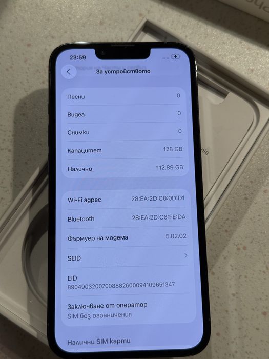 iPhone 13 Pro 128GB Sierra Blue – Перфектен, 100% Батерия!