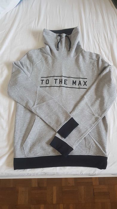 Bluza maneca lunga cu guler, hanorac gri, CLOCKHOUSE CKH, Nou