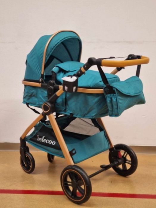 Vând Carucior Belecoo  de copii 2 in 1 cu geanta accesorii,