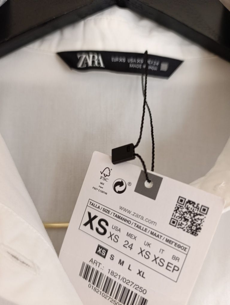 Cămașă cu broderie Zara oversize