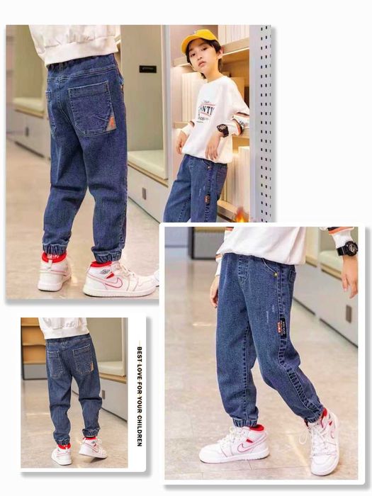 Утепленные джинсы для мальчиков, детские брюки в корейском стиле