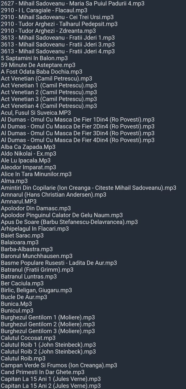 800+ Povesti audio in romana