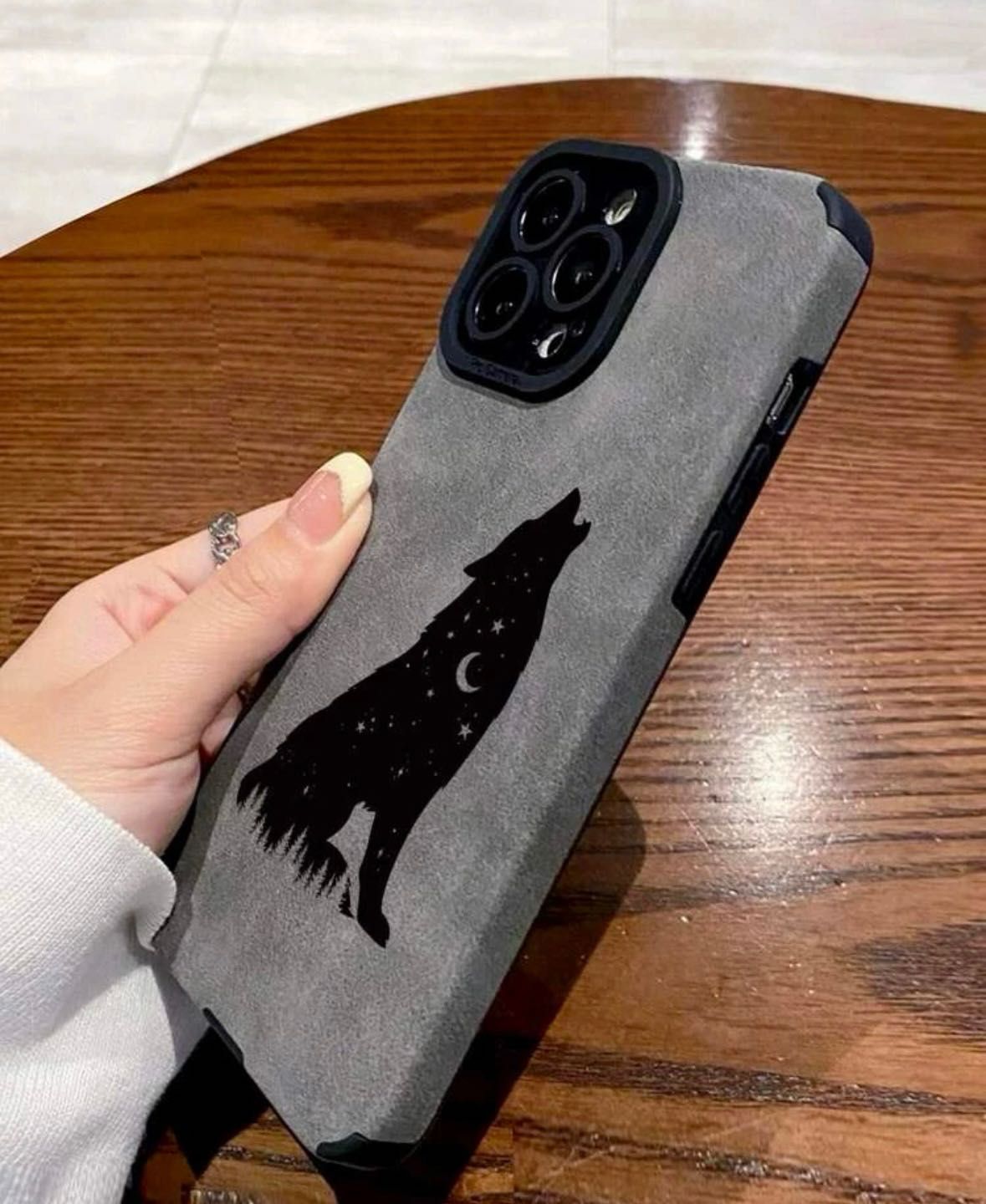 Оригинален Shockproof Калъф за Iphone 14 Pro Print Wolf/ Вълк / Черен