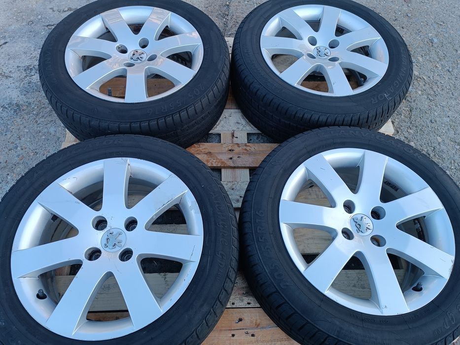 Лети джанти 16ки 4х108 Peugeot + летни гуми 205/55/16