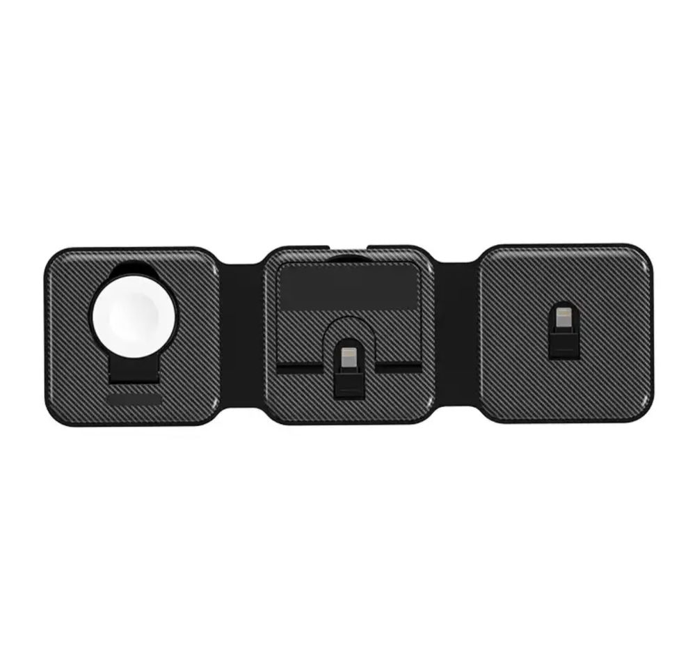 Iphone - Suport Incarcare Telefon Casti Ceas Apple Watch Negru