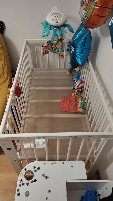 Patut lemn alb Ikea model Gulliver