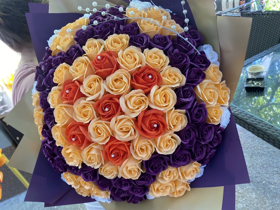 Buchete trandafiri din sapun