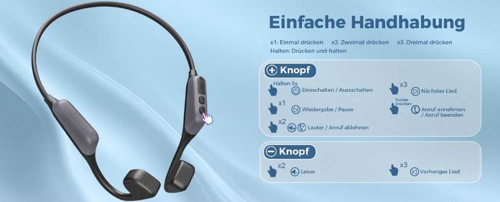 НОВИ! Bone Sound слушалки Bluetooth, с вграден микрофон, водоустойчиви