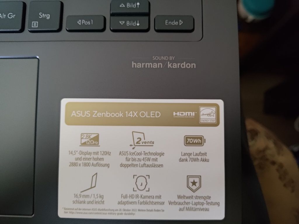 Asus Zenbook UX3404V 14.5" OLED i9-13900H 16GB, 1TB SSD