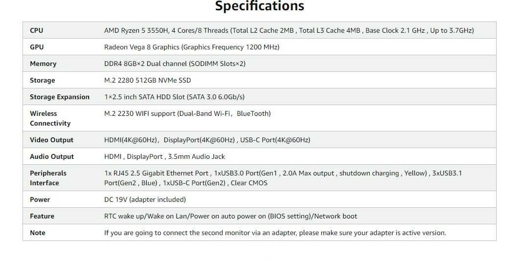 Продам свой мини ПК Mini PC AMD Ryzen 5 3550H 4C/8T