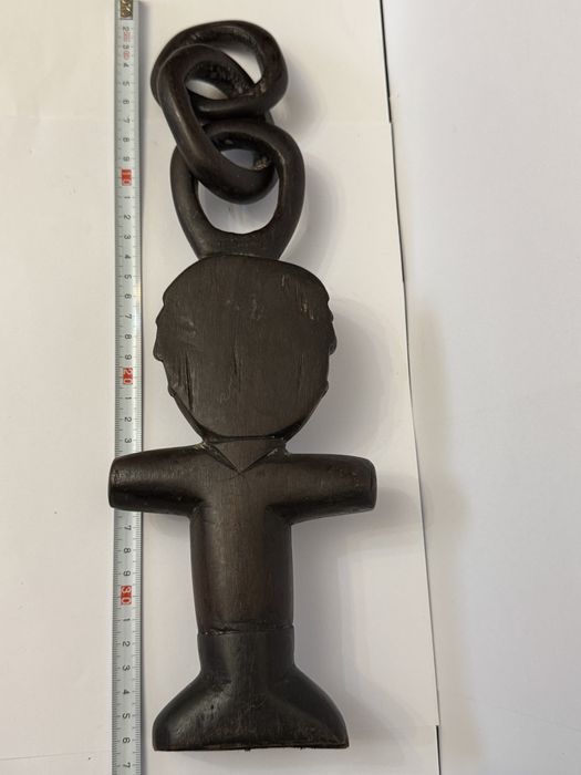 Statueta africana, zeita fertilitatii Ashanti. Papusa,talisman,amuleta