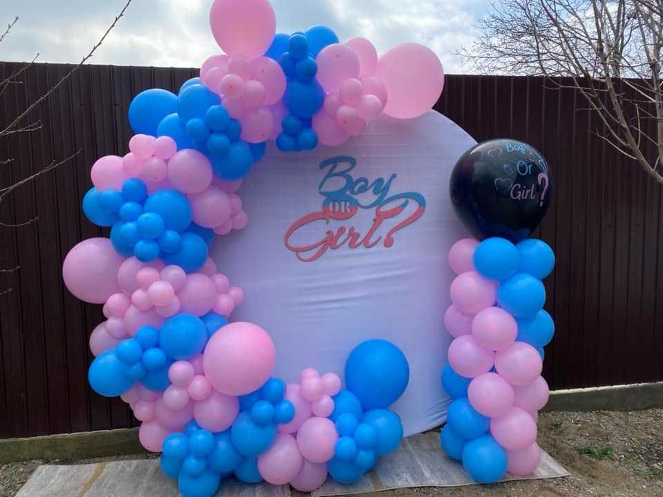 Gender reveal party Arcada baloane/Fumigene Baby shower petrecere