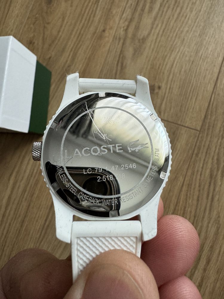 Ceas Lacoste unisex alb aproape nou