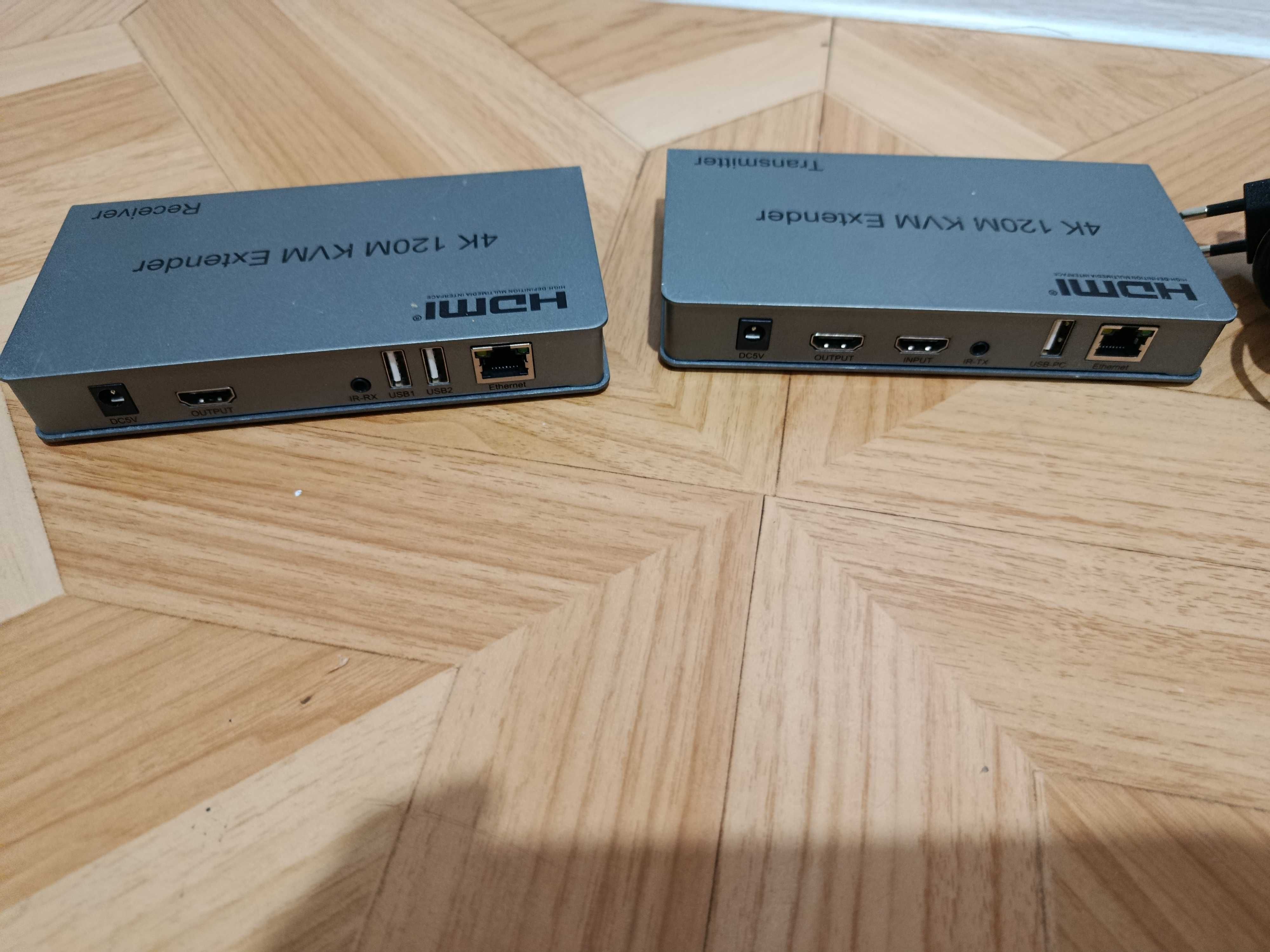 Extender 120m / KVM-удлинитель HDMI 4K на 120м