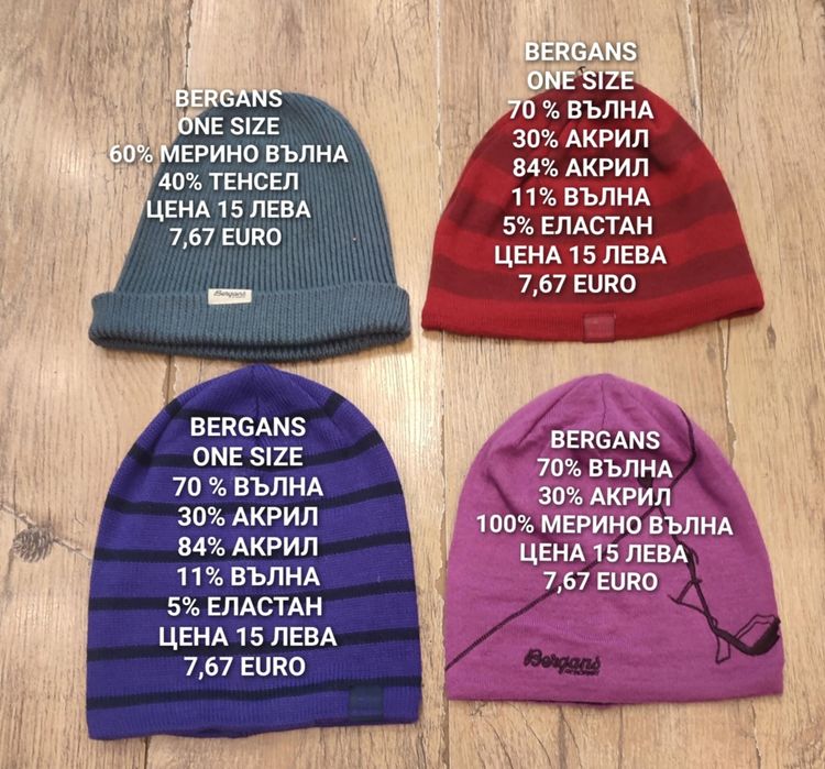 ВЪЛНЕНИ шапки за мъже и жени