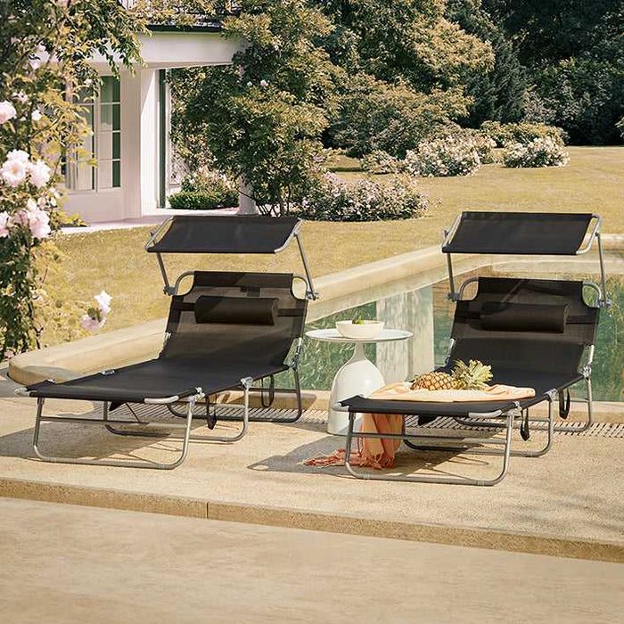 Sezlong metalic gradina cu perna confortabila |SB OGS48-SCHx2