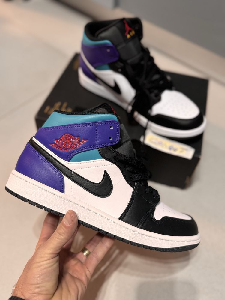 Air Jordan 1 Mid Teal Purple
