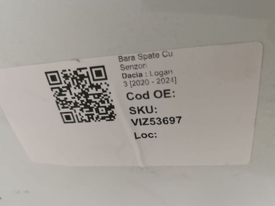 Bara Spate Cu Senzori Dacia  Logan 3 2020 2021 2022 2023 2024 Original