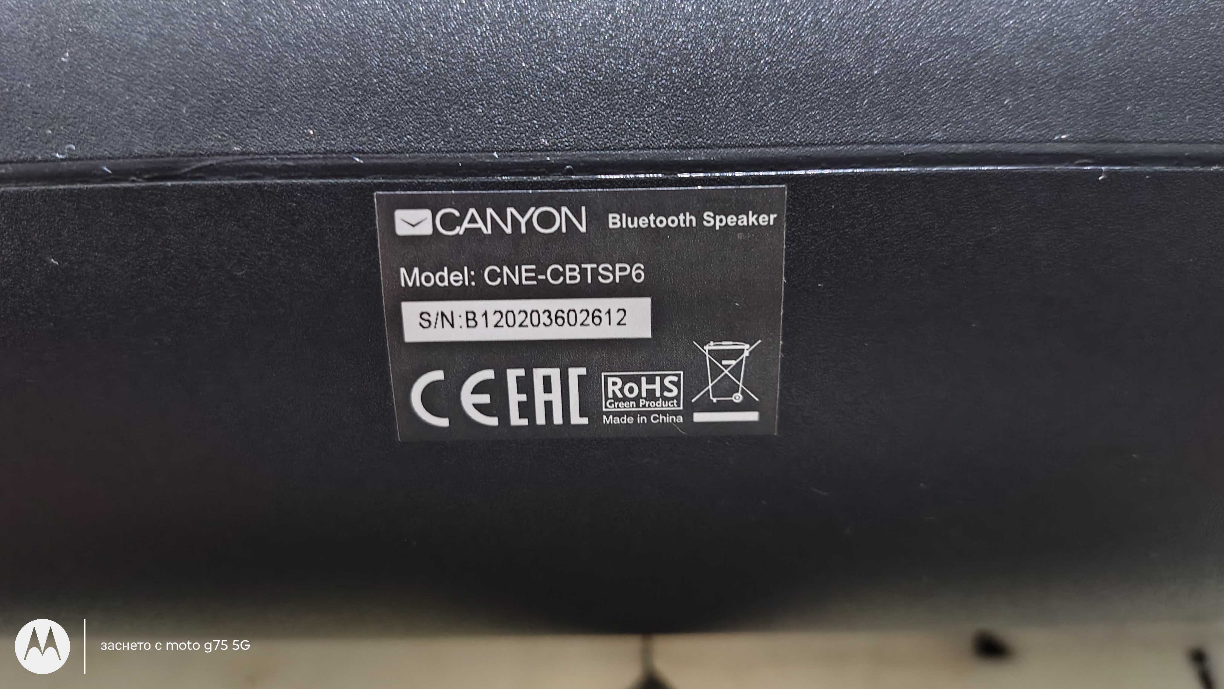 Безжична тонколона Canyon - цената се коментира