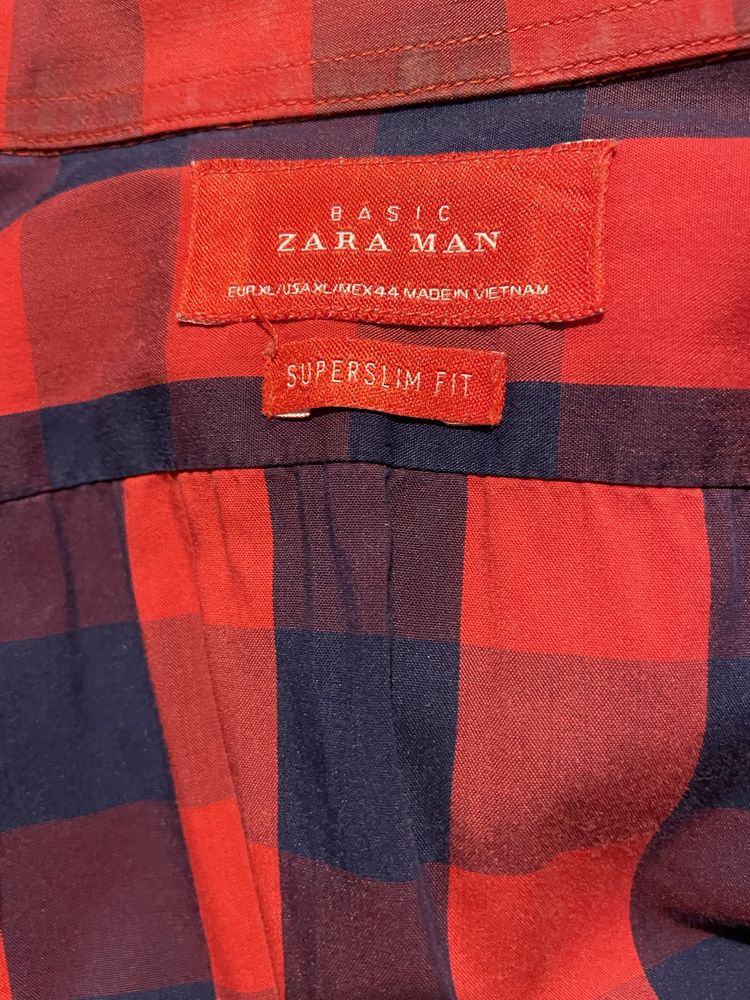 Camasa barbateasca in carouri Zara Man
