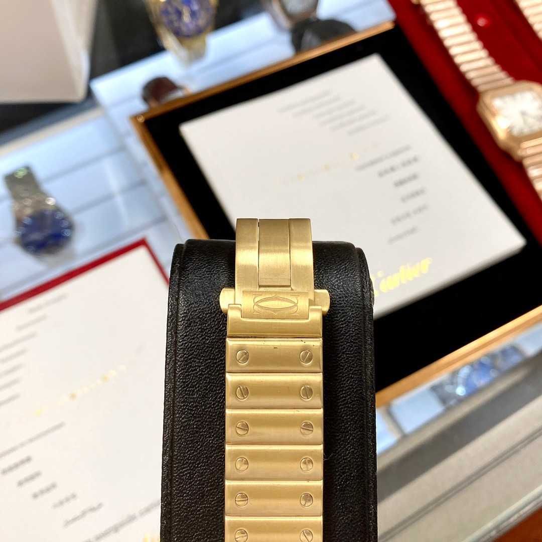 Автоматичен мъжки часовник Cartier Santos de Cartier Gold