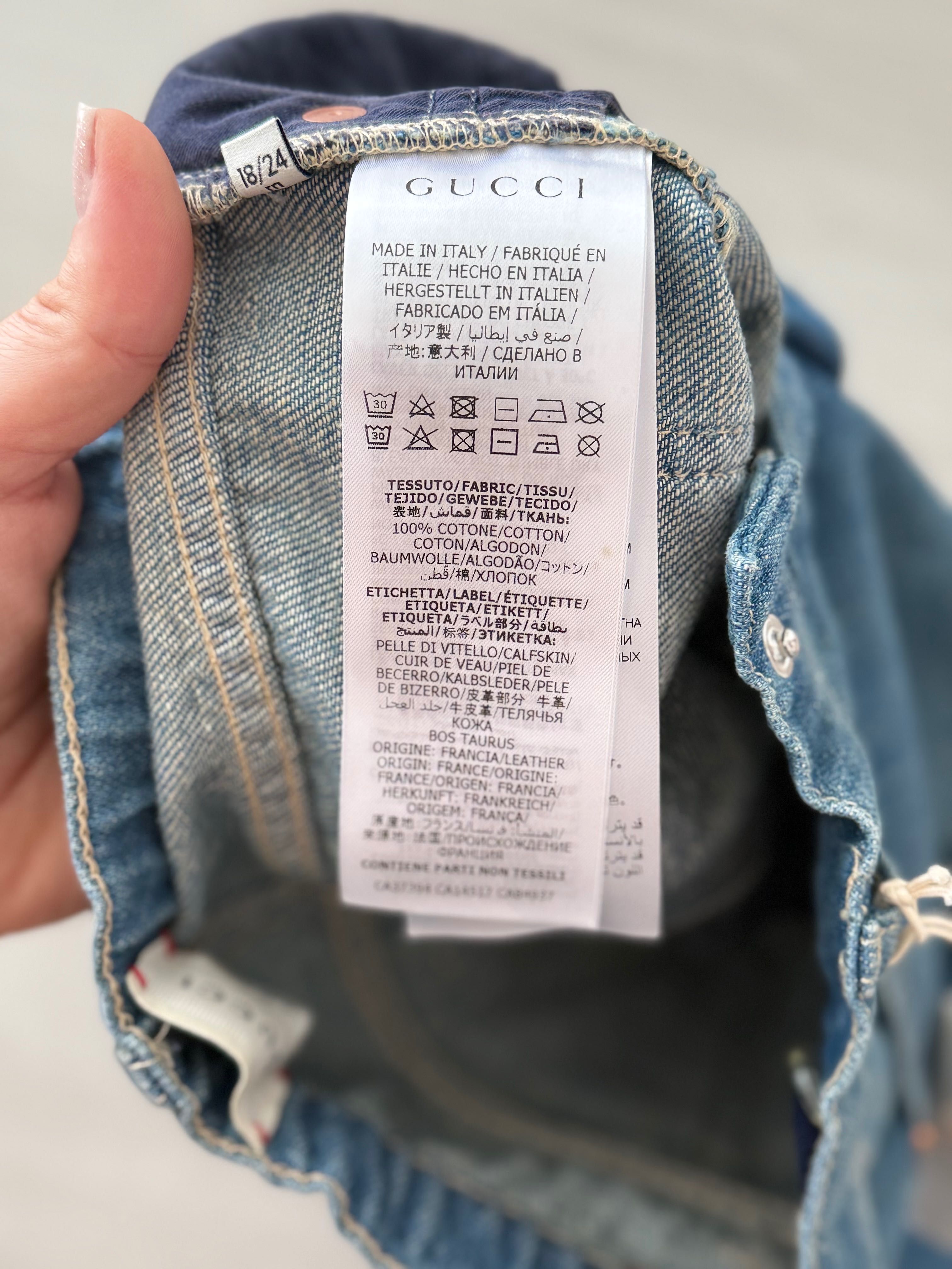 Детски дънки gucci 18/24 м