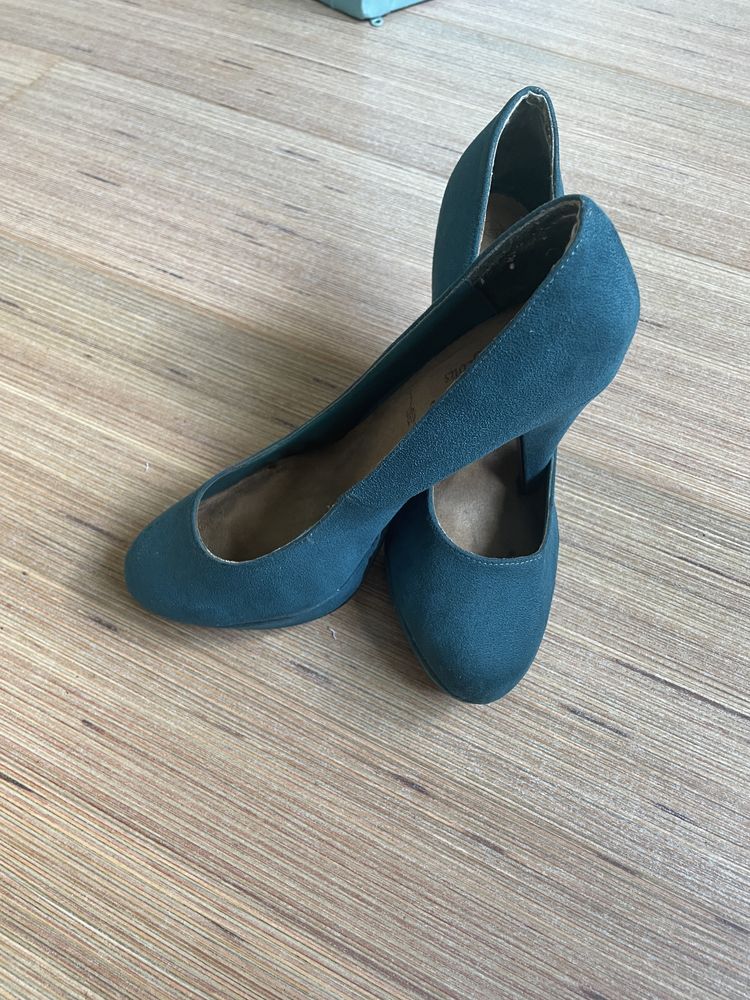 Pantofi toc platforma New Look turcoaz 39