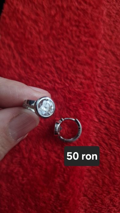 Cercei de argint 925 și cercei de argint suflati cu aur