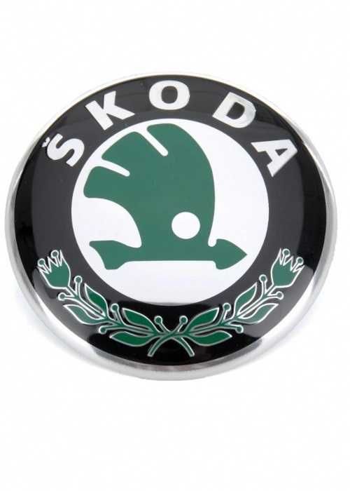 Emblema/sigla Skoda 90/80 capota sau portbagaj negru sau verde