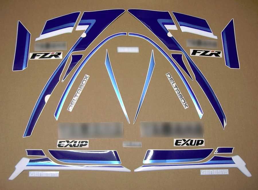 Стикери Yamaha 1000 FZR 1987г-1994г Ямаха фзр лепенки графики exup