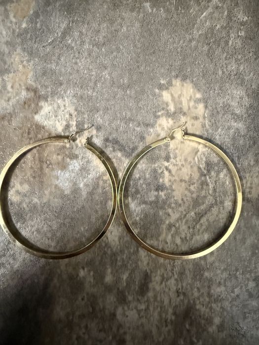 Cercei aur 14k creole / diametru 6,5cm.