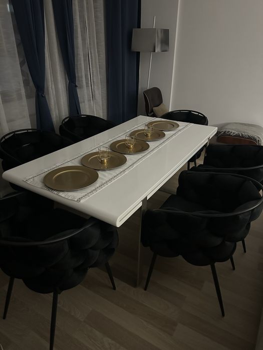 Masa dining mobexpert + scaune noi