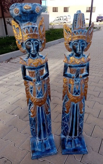 Superbe sculpturi asiatice din lemn masiv