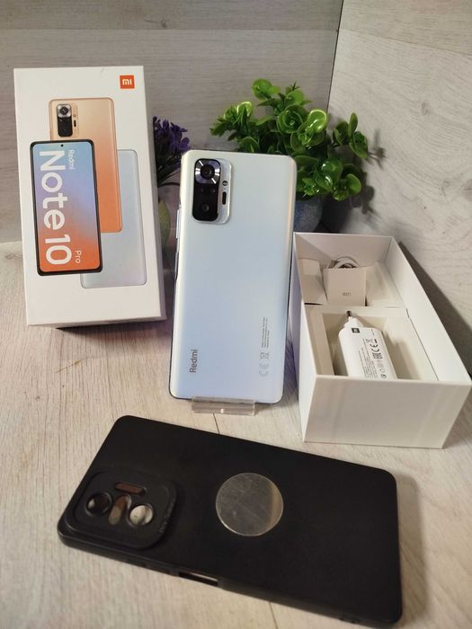 Xiaomi Redmi Note 10 Pro – Отличен в Пълен комплект 128gb/6gb+5gb