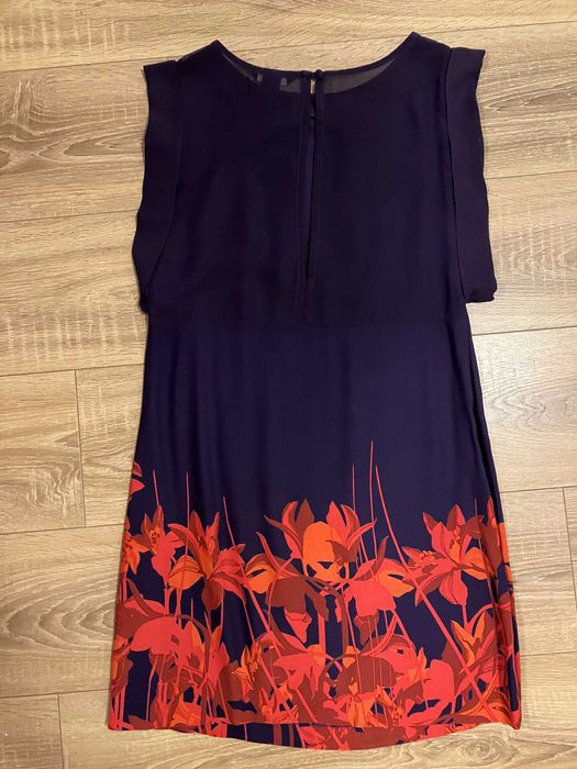 Rochie scurta mov indigo print floral H&M 36