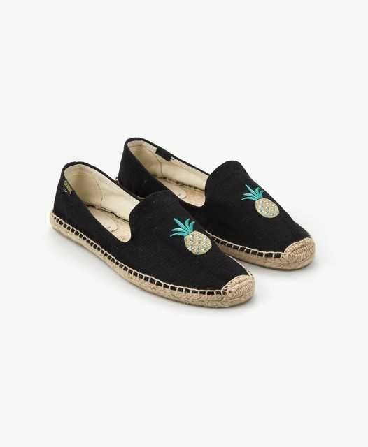 Эспадрильи SOLUDOS PINEAPPLE BLACK, новые, р-р 22/23