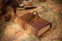 Ръчно изработен дневник, тефтер, бележник, тетрадка от естествена кожа