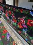 Scoarță - Covor țesut manual tradițional – motiv floral - 220 cm