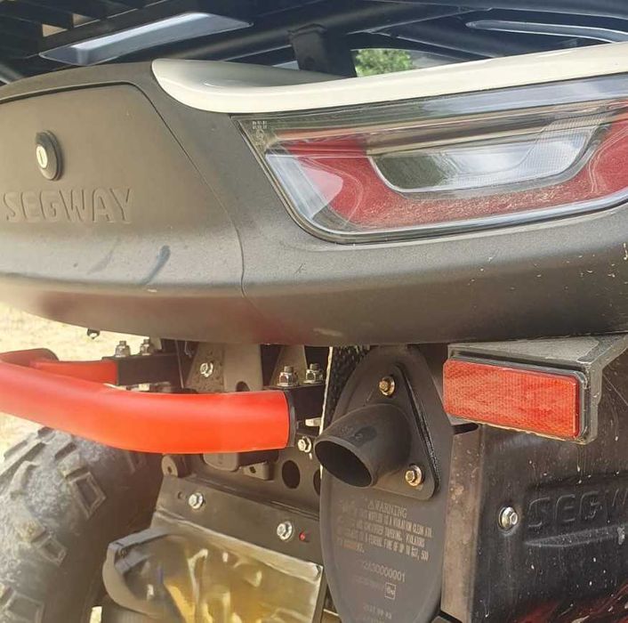 Tips Evacuare Scurt ATV Segway AT6, Otel 48 mm, Negru Mat