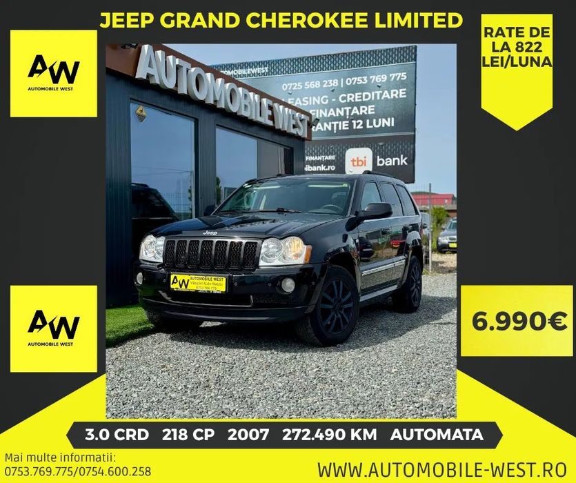 Jeep Grand Cherokee 4x4, automatic, carlig remorcare