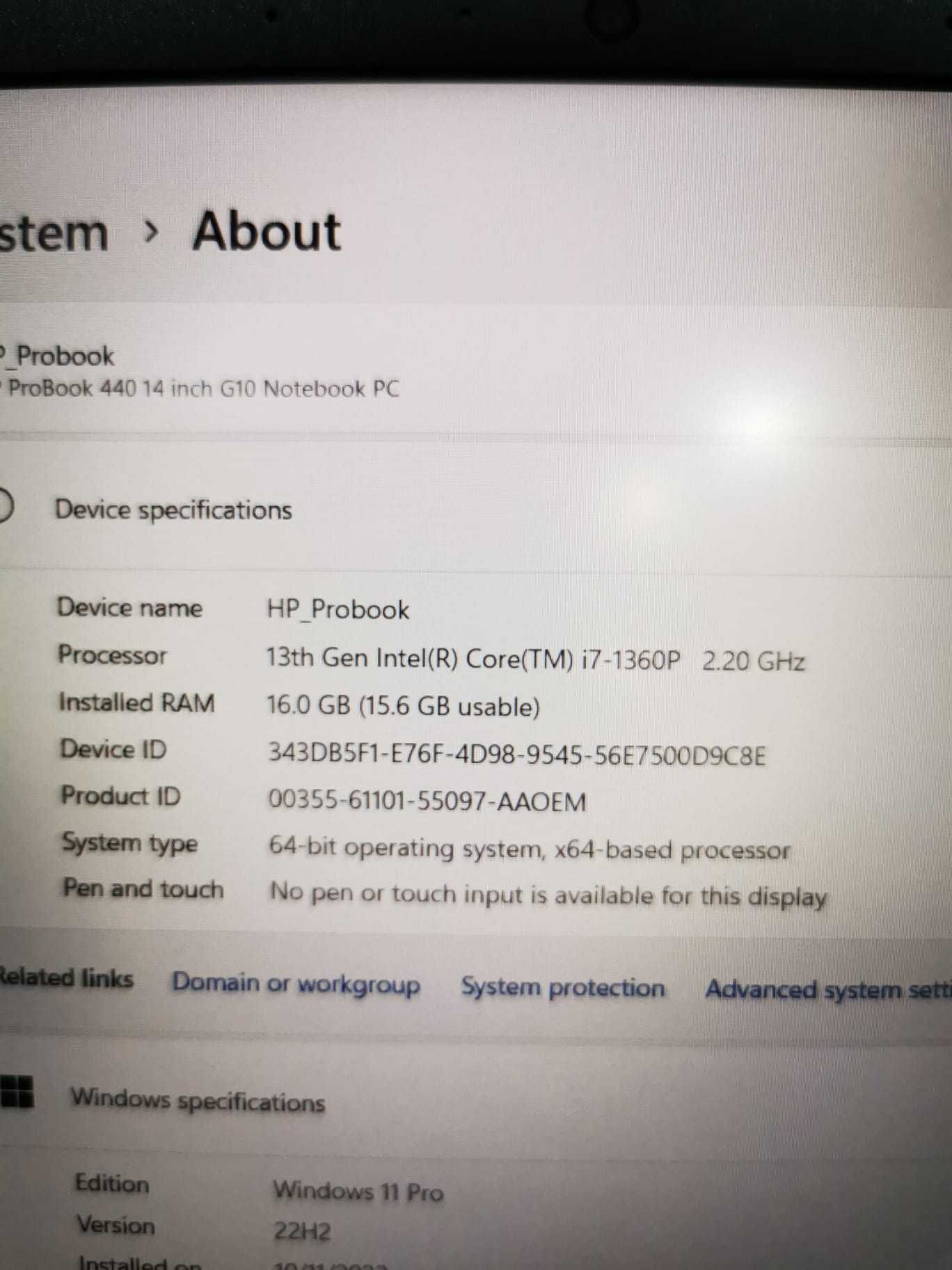 Laptop Hp ProBook i7 440 G10  NOU NEFOLOSIT