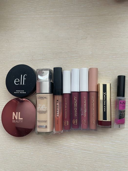 Nl beauty, L’Oréal, Elf, Max factor, Nyx, Hanadi beauty