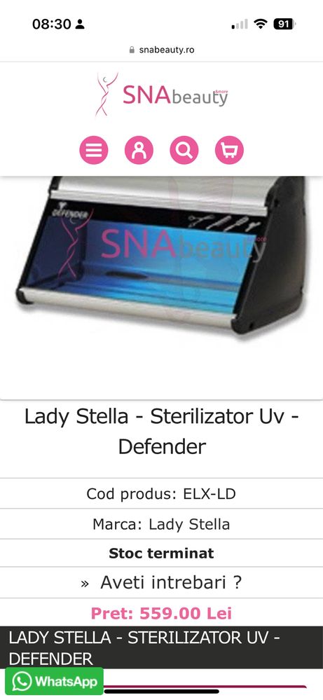 Lady Stella Sterilizator UV Defenser